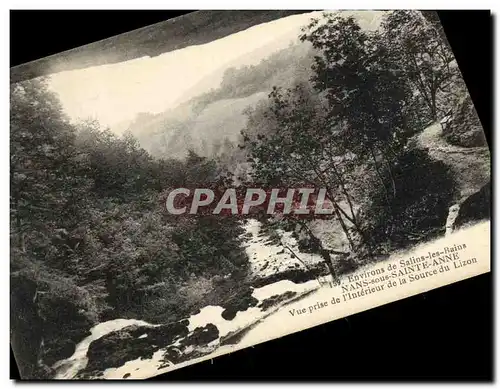 Cartes postales Environs de Salins les Bains Nans sous Sainte Anne Vue prise de l Interieur de la Source du Lizo