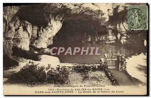 Ansichtskarte AK Environs de Salins les Bains Nans sous Sainte Anne La Grotte de la Source du Lison