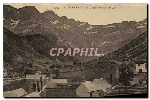 Cartes postales Gavarnie Le Cirque Vu du Village