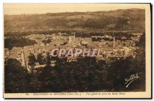 Cartes postales Bagneres de Bigorre Vue generale Prise du Mont Bedat