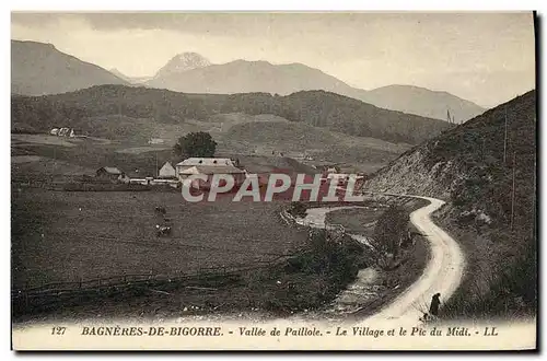 Cartes postales Bagneres de Bigorre Vallee de Paillole Le Village et le Pic du