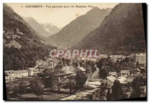 Cartes postales Cauterets Vue Generale Prise du Mamelon Vert