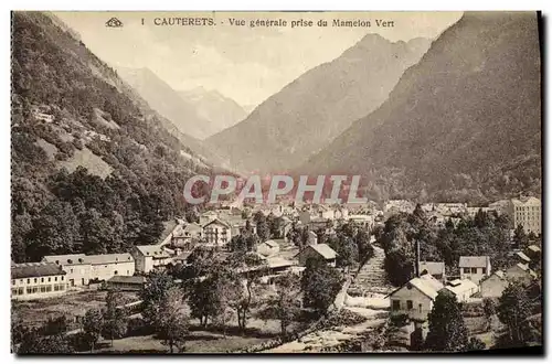 Cartes postales Cauterets Vue Generale Prise du Mamelon Vert