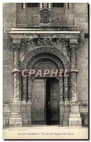 Ansichtskarte AK Bourg Argental Portail de l eglise