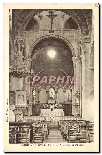 Ansichtskarte AK Bourg Argental Interieur de L Eglise