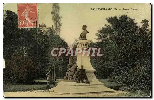 Cartes postales Saint Chamond Statue Carnot carte toilee