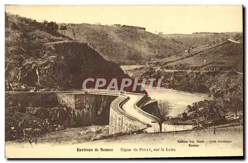 Cartes postales Environs de Roanne Digue de Pinay Sur La Loire