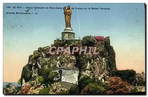 Cartes postales Le Puy Statue Colossale de Notre Dame de France Sur le Rocher Corenille