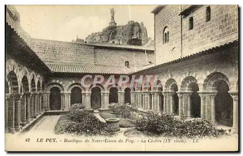 Cartes postales Le Puy Basilique de Notre Dame du Puy Le cloitre