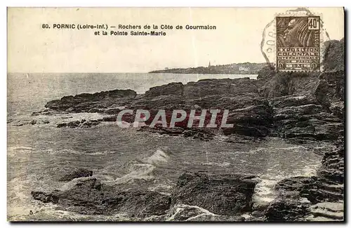 Cartes postales Pornic Rochers de la Cote de Gourmalon et la Pointe Sainte Marle