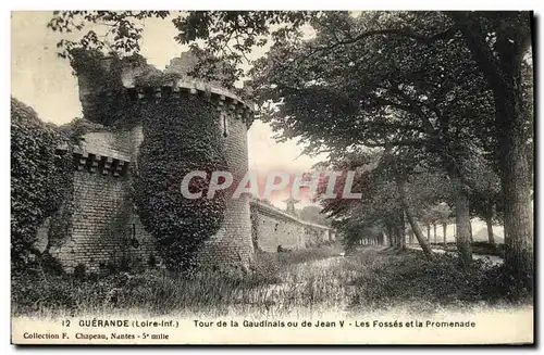 Ansichtskarte AK Guerande Tour de la Gaudinais ou de Jean V Les fosses et la promenande