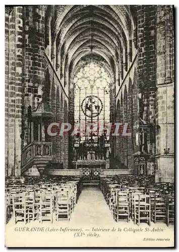 Ansichtskarte AK Guerande Interieur de la Collegiale St Aubin