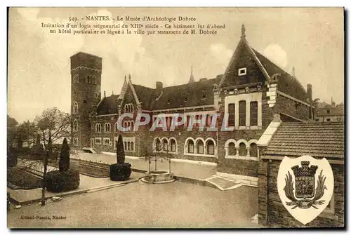 Cartes postales Nantes Le Musee d Archeologie Dobree Imitation d un logis seigneurial du 13eme