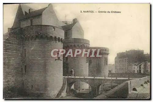 Cartes postales Nantes Entree du Chateau