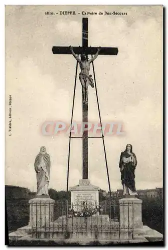 Ansichtskarte AK Dieppe Calvaire de Bon Secours Christ