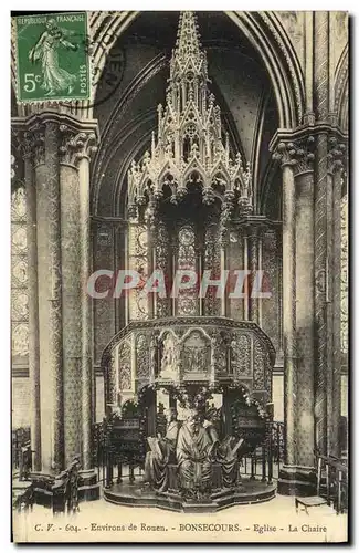 Cartes postales Rouen Bonsecours Eglise La Chaire