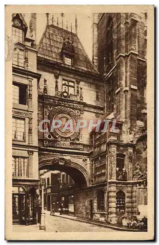 Cartes postales Rouen La Grosse Horloge Et La Fontaine