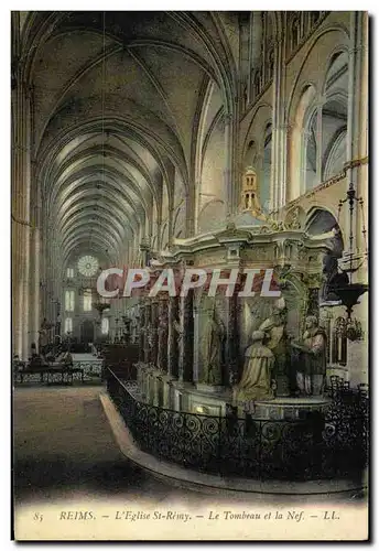 Cartes postales Rouen L Eglise St Reiny Le Tombeau et la nef