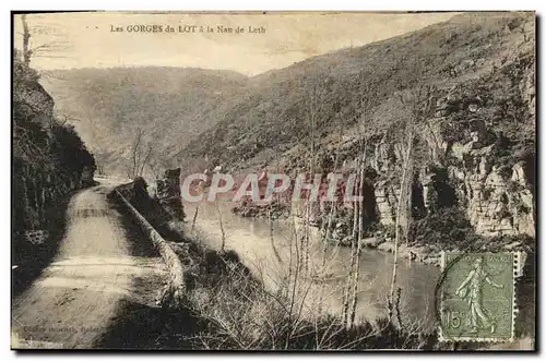 Cartes postales Les gorges du Lot a la Nan de Leth