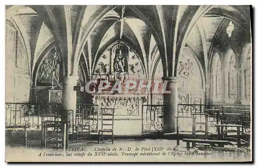 Cartes postales Figeac Chapelle de ND de Pitie Transept meridional de l eglise Saint Sauveur