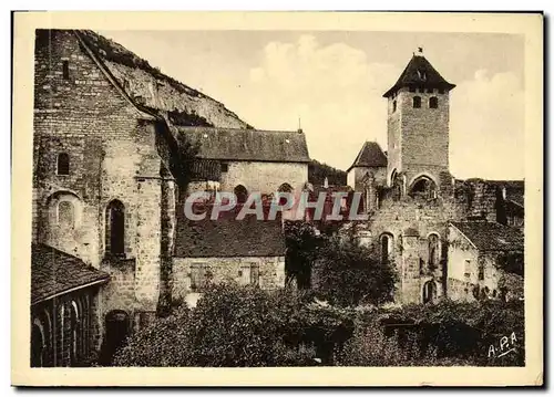 Ansichtskarte AK Vallee du Cete Marclhac Eglise Abbatiale et Ruines de L Abbaye