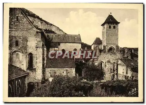 Cartes postales Vallee du Cete Marclhac Eglise Abbatiale et Ruines de L Abbaye