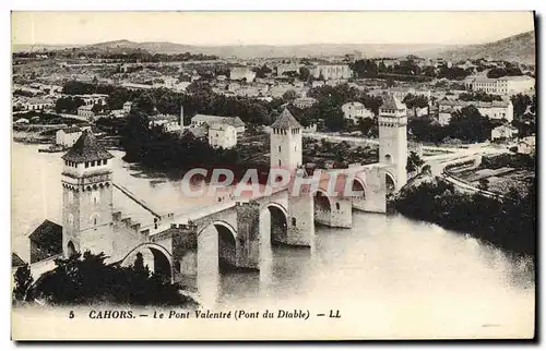 Cartes postales Cahors Le Pont Valentre Pont du dibale