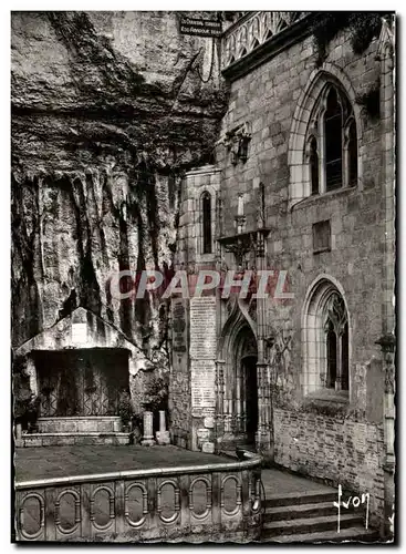 Cartes postales moderne Rocamadour Facade de la Chapelle Notre Dame avec l epee de Roland Durandal