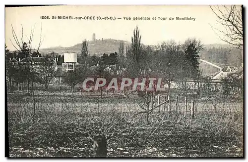 Ansichtskarte AK St Michel sur Orge Vue Generale et Tour de Montihery