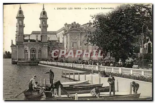 Cartes postales Enghien Les Bains Le Casino et l embarcadere