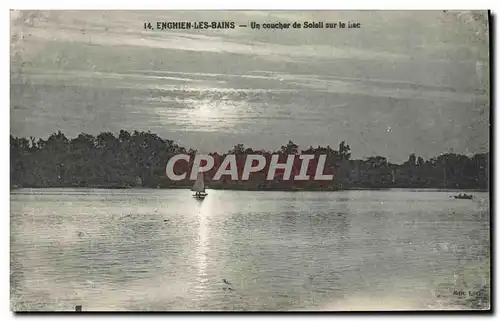 Cartes postales Enghien Les Bains Un Coucher de Soleil sur le Lac