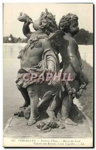 Ansichtskarte AK Versailles Parterre d Ean Bassin du Nord Enfants aux roseaux et auc coquilles