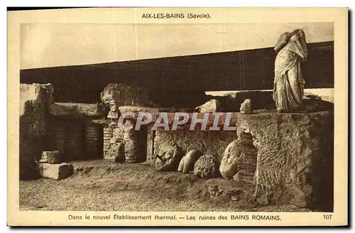 Cartes postales Aix Les Bains Les ruines des bains romains