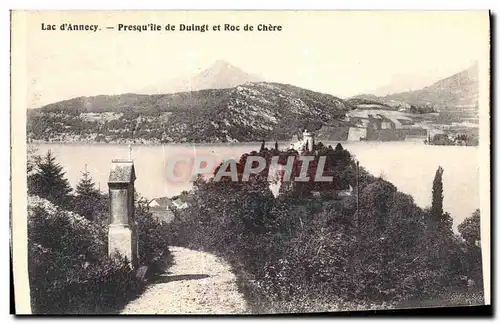 Cartes postales Lac d Annecy Presqu ile de Duingt et Roc de Chere