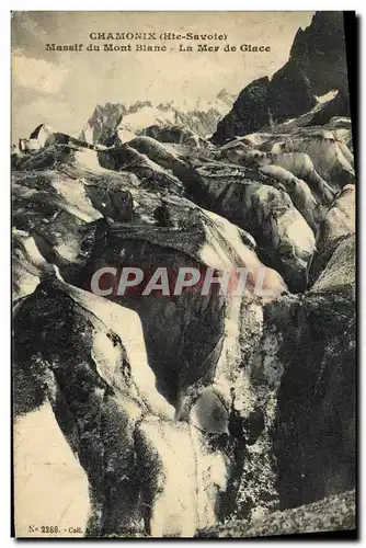 Cartes postales Chamonix Massif du Mont Blanc La Mer de Glace