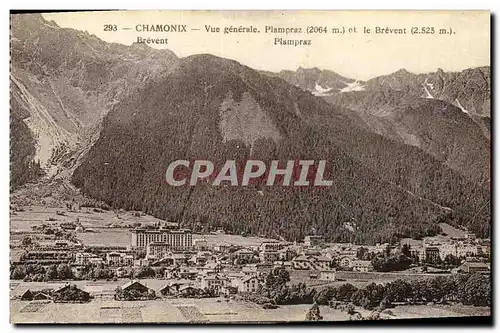 Cartes postales Chamonix Vue Generale Plampraz et le Brevent