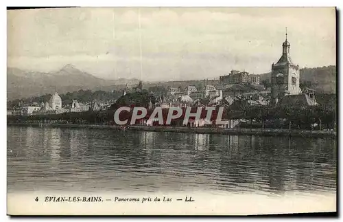 Cartes postales Evian Les Bains Panorama pris du Lac