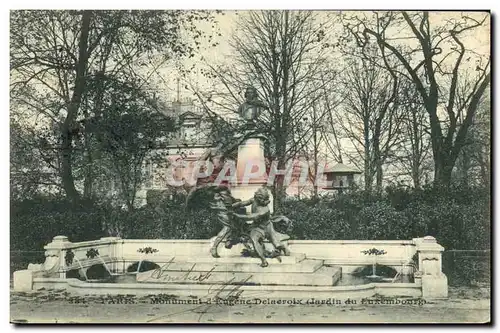 Cartes postales Paris Monument d Eugene Delacroix Jardin du Luxembourg