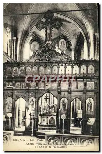 Cartes postales Paris Eglise Saint Julien le Pauvre Le Choeur de l iconastase