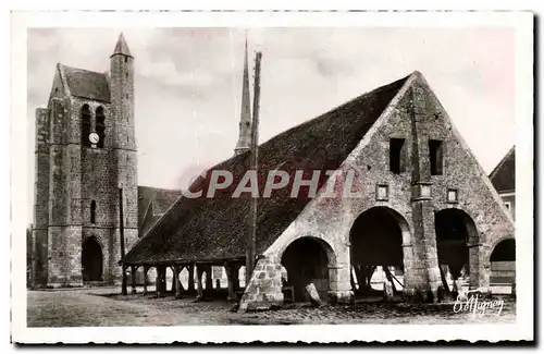 Cartes postales moderne Egreville La Halle La Tour et la Place Massenet