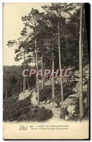 Ansichtskarte AK Fontainebleau Foret Sentier d Orphee Gorges d Apremont