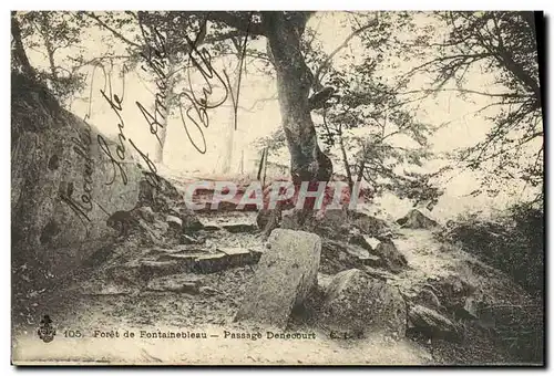 Cartes postales Foret Fontainebleau Passage Denecourt