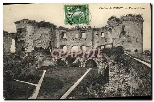 Ansichtskarte AK Chateau de Coucy Vue Interieure