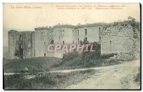 Ansichtskarte AK La Ferte Milon Facade Principale des ruines du chateau