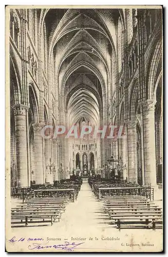 Ansichtskarte AK Soissons Interieur de la Cathedrale