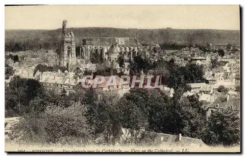 Ansichtskarte AK Soissons Vue generale vers la cathedrale