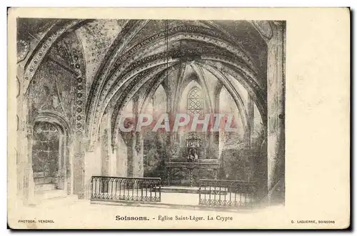 Cartes postales Soissons Eglise Saint Leger La Crypte