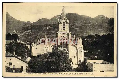 Ansichtskarte AK Gex L Eglise Le Col De La Faucille