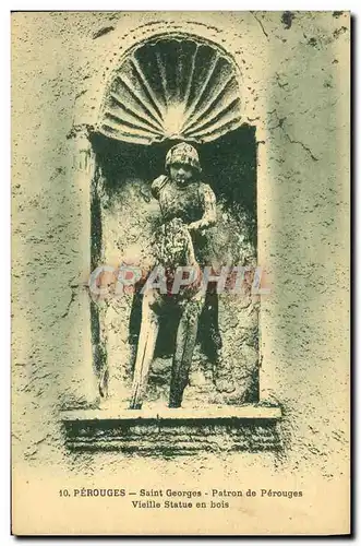 Cartes postales Perouges Saint Gerorges Patron de Perouges Vieille statue en bois