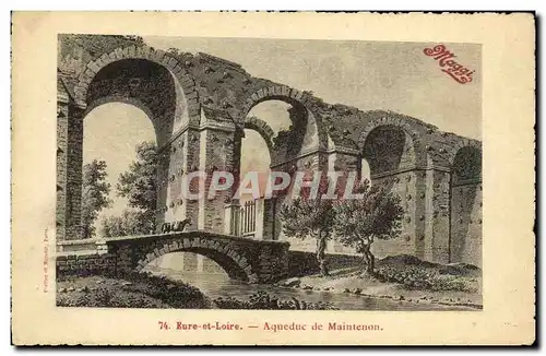 Cartes postales Eure et Loire Aqueduc de Maintenon Publicite Maggi